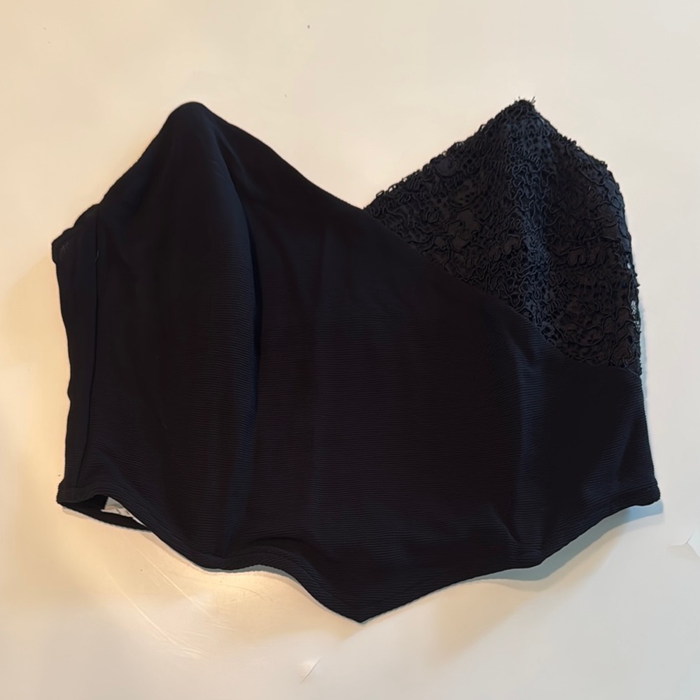 Chic Black Lace Bandeau corset